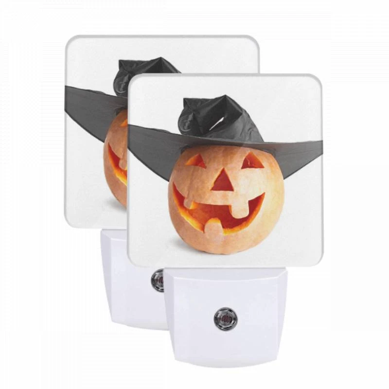 Night Light Set of 2, A pumpkin with a black hat on it. Night Light Set Of 2, A Pumpkin With A Black Hat On It. -Nuas Diy Shop a170b58e5db57667ee247b2806c4cafc75cef0b5