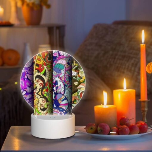 Round Acrylic Night Light, Four Different Colored Designs Of A Leaf. -Nuas Diy Shop a269a4ef1bc5c29722e51614570f5e11af9d9ef0