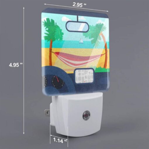 Night Light Set Of 2, A Car's Dashboard With A Map And A Hammock In The Background. -Nuas Diy Shop a2877038ac241cd284eecd592b40936c17d3e073