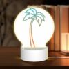 Round Acrylic Night Light, A Palm Tree With A White Trunk And Green Leaves. -Nuas Diy Shop a289ef18b5ebab74a6cd62f335452510cac0a9e6