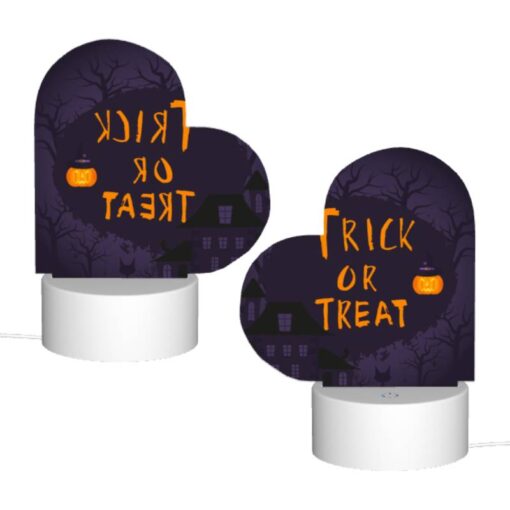 Love Acrylic Night Light, A Halloween Poster With A Pumpkin And The Words "Trick Or Treat." -Nuas Diy Shop a2b01959dee8ee7e355cbb7720caa5507aa2b081