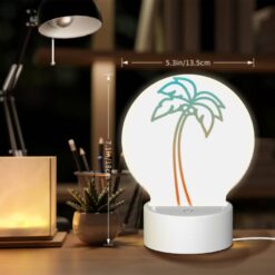 Round Acrylic Night Light, A Palm Tree With A White Trunk And Green Leaves. -Nuas Diy Shop a2b3a1f4a6bb37a3edf8aa96d6ea715b1aeb57f3