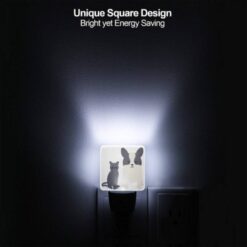 Night Light, A Black Cat And A Black And White Dog Standing Next To Each Other. -Nuas Diy Shop a33311d956d7bba4edd613862490fd7a3ce386b0