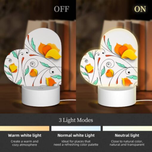 Love Acrylic Night Light, A Colorful Flower Design With Yellow -Nuas Diy Shop a337919f19b16a028e6d032e72e480b14339da8e