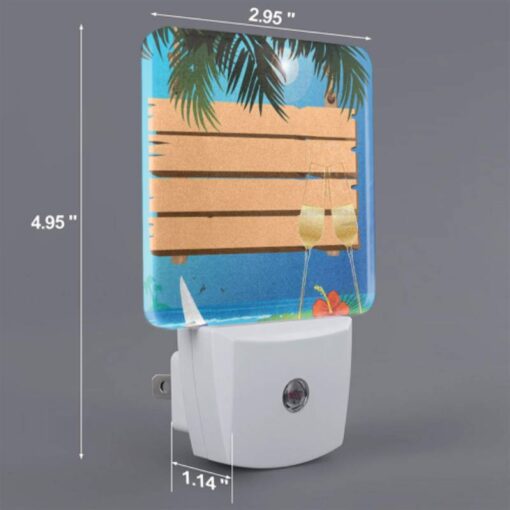 Night Light Set Of 2, Two Glasses Of Champagne Are Placed On A Wooden Pallet -Nuas Diy Shop a350900e8b1c469eb8af86c51df025fd4f997291