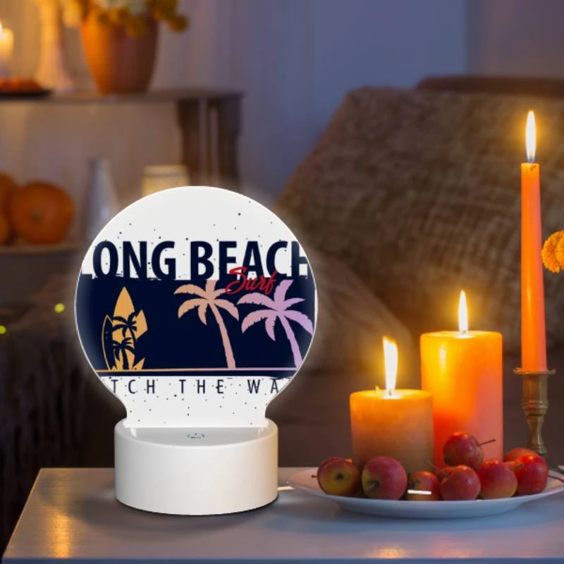 Round Acrylic Night Light, A logo for Long Beach Surf. Round Acrylic Night Light, A Logo For Long Beach Surf. -Nuas Diy Shop a37aee1564ae8dc9c61348332d917d461c18ee6b