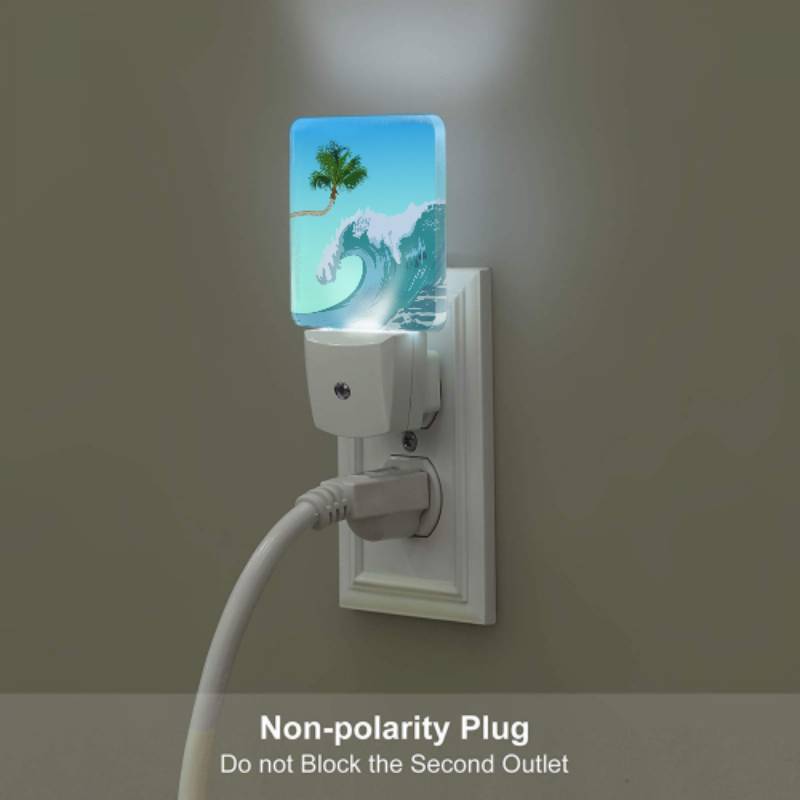 Night Light, A large wave with a palm tree in the background. Night Light, A Large Wave With A Palm Tree In The Background. -Nuas Diy Shop a38971c99d79ab0db7f9d1e5a077de46418b734a
