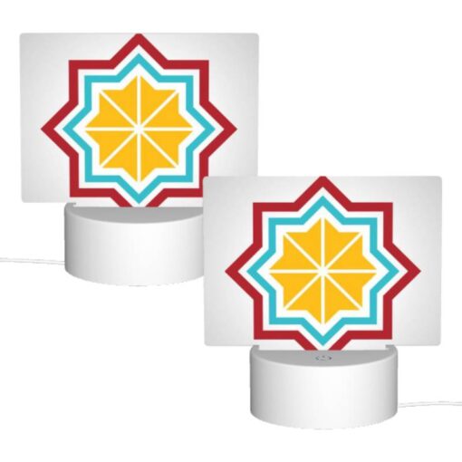 Rectangular Acrylic Night Light, A Colorful Logo With A Yellow Center. -Nuas Diy Shop a3af2ded66c172b091efc0c3e9fea393f4933957