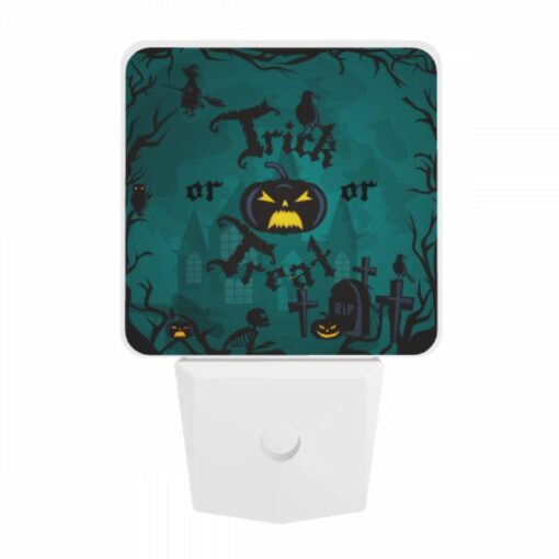 Night Light, A Halloween Poster With A Scary Pumpkin And A Skeleton. -Nuas Diy Shop a465fe1409502da166ce67e885a0bc8c0517e12b