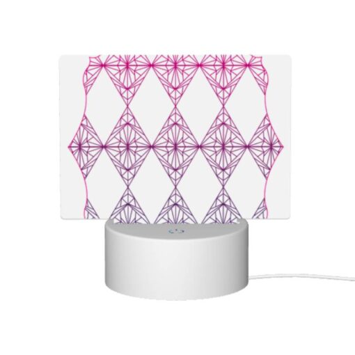 Rectangular Acrylic Night Light, A Purple And Pink Diamond Pattern. -Nuas Diy Shop a47639b864a3c049b4a649aff478bdc2a4c44401