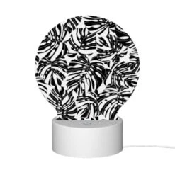 Round Acrylic Night Light, A Black And White Pattern Of Leaves. 11 Round Acrylic Night Light, A Black And White Pattern Of Leaves. -Nuas Diy Shop a5338ef05bf0a3d1ca3d3296608039349e58ab06