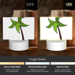 Rectangular Acrylic Night Light, A Green Palm Tree With A Brown Trunk. -Nuas Diy Shop a54b1447540cfe0a234da07691cb07632804b0a0