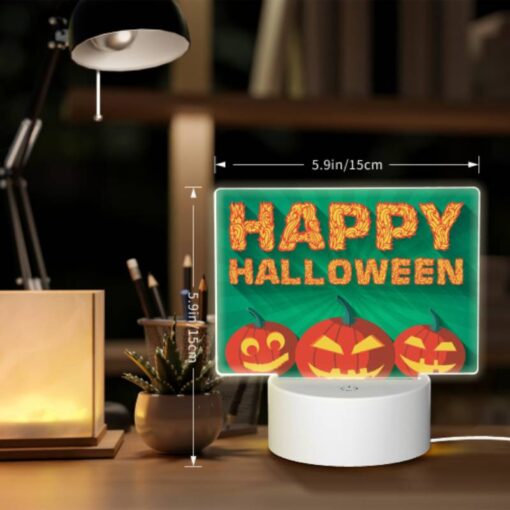 Rectangular Acrylic Night Light, Three Pumpkins With Smiling Faces On Them -Nuas Diy Shop a56268a0064e6b588a1d07fb2f5fbeadeae09157