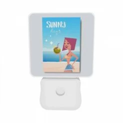 Night Light Set Of 2, A Cartoon Woman Is Holding A Coconut And A Straw. -Nuas Diy Shop a64995f5f3779c7cee365fba41fe411fc01dc367