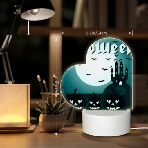 Love Acrylic Night Light, Three Pumpkins With Faces Drawn On Them. -Nuas Diy Shop a654352a42f054c441875ec983535ce2a078f3e4