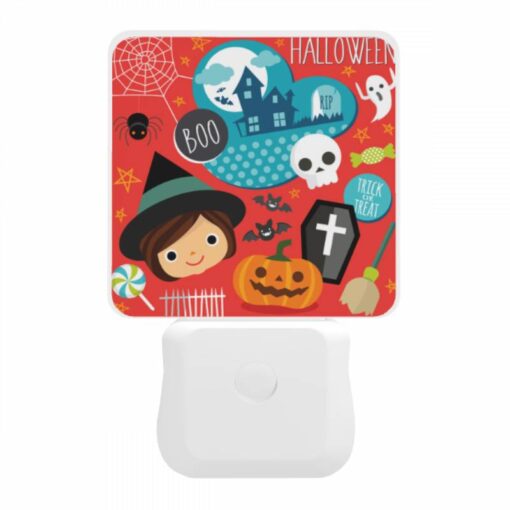 Night Light, A Halloween Themed Image With A Girl And Various Halloween Symbols. -Nuas Diy Shop a7f372e5563d311f08bfce1b93d4df68746828a6