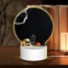 Round Acrylic Night Light, A Skeleton And A Pumpkin Are Sitting On A Table. -Nuas Diy Shop a818c7a07476bd6f35ee8714b8aa82a129e179cb