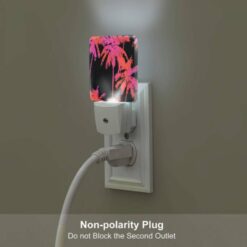 Night Light Set Of 2, A Pink And Red Palm Tree With A Black Background. -Nuas Diy Shop a96a0408418d0deb7fc1c787542a2b15e7a4311f
