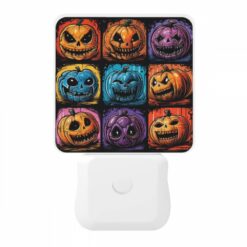 Night Light, A Collection Of Halloween Pumpkins With Different Expressions. -Nuas Diy Shop a9ac94b713e1fdc357d92630e4e42a0e1ec54dc4