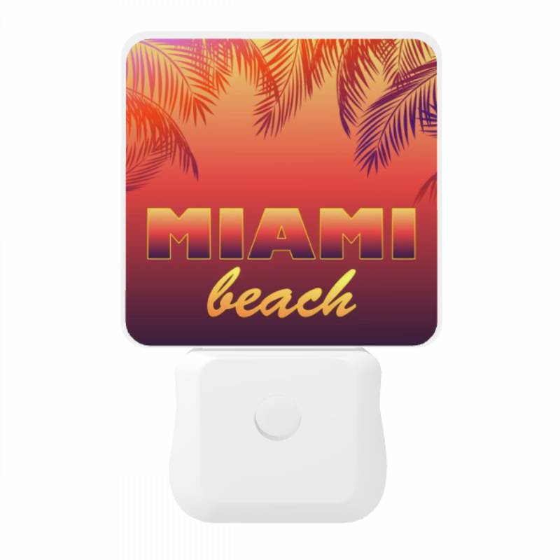 Night Light, A colorful beach sign with the words "Miami Beach" written in yellow. Night Light, A Colorful Beach Sign With The Words "Miami Beach" Written In Yellow. -Nuas Diy Shop a9c8252de30bbdf20dec2d035e1cb512d365e5e9