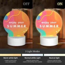 Round Acrylic Night Light, A Colorful Advertisement For Enjoying Summer. -Nuas Diy Shop a9e91f47b25f2ce0700f7251c6a9aa4763ee54d0
