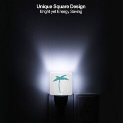Night Light, A Green And White Palm Tree With A Blue Sky In The Background. -Nuas Diy Shop abb2ec74fda03d2825f09af35dc59225f2941413