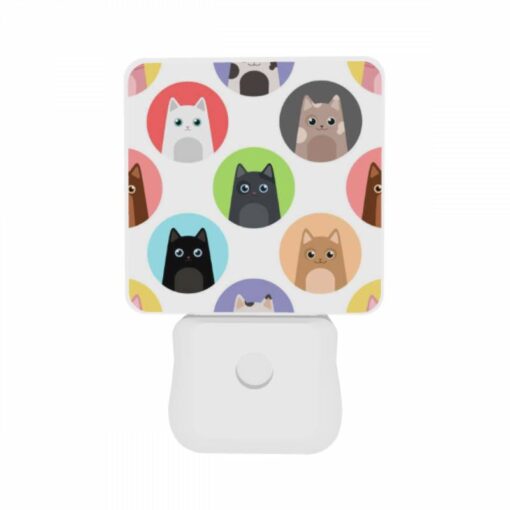 Night Light Set Of 2, A Collection Of Cat Images In Various Colors. -Nuas Diy Shop abc913de0650f2615b565bc2b960528454176f1e