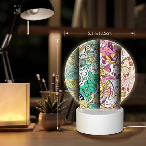 Round Acrylic Night Light, Three Colorful Designs Are Displayed On A Wall. -Nuas Diy Shop abe9e2c776adb1ce6b68eb3228cc1c412e9f89c6