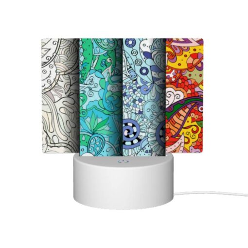 Rectangular Acrylic Night Light, Three Colorful Designs Of Flowers Are Displayed On A Wall. -Nuas Diy Shop ac7809bd8b70769cc03e0a579d7a5946b98906a0