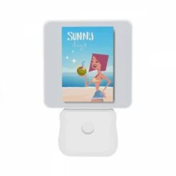 Night Light Set Of 2, A Cartoon Woman Is Holding A Coconut And A Straw. -Nuas Diy Shop acc3e091a185e404ae7a602be44e545c1fb13139