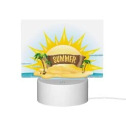 Rectangular Acrylic Night Light, A Sunny Day At The Beach With A Sign That Says "Summer". 11 Rectangular Acrylic Night Light, A Sunny Day At The Beach With A Sign That Says "Summer". -Nuas Diy Shop acd1df0fa9b9784b769770c0b67adcab55f14e57