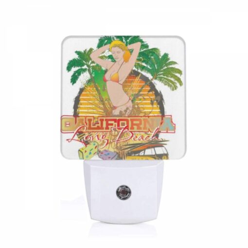 Night Light, A Woman In A Bikini Is On A Poster For California. -Nuas Diy Shop ad56c1f8a0051f992c4c27424a14542d799ef977