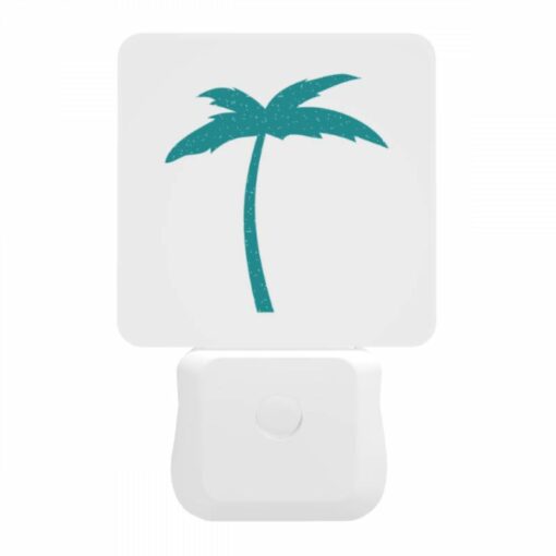 Night Light, A Green And White Palm Tree With A Blue Sky In The Background. -Nuas Diy Shop ad858e99368e02d4863d6d4c9e63196254aff9e6