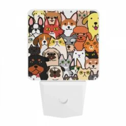 Night Light, A Colorful Cartoon Of Various Cats And Dogs. -Nuas Diy Shop addf0ba4950bf1c527a0a6c9e2d60933ac7d6747