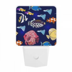 Night Light, A Colorful Fish Pattern With Various Fish Species. -Nuas Diy Shop ae3d9eb643be93fa10c0dc22d1a071cb0017d012