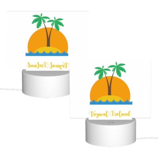 Rectangular Acrylic Night Light, A Tropical Island With A Sun And Two Palm Trees. -Nuas Diy Shop ae66b67334cf84a8bb50cfecb4250ed8d6ee13e7