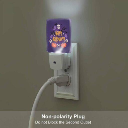 Night Light Set Of 2, A Purple Background With A Halloween Sign And Skeletons. -Nuas Diy Shop aed5335f1f41040eb5e1278ee21390f35d7bdad1