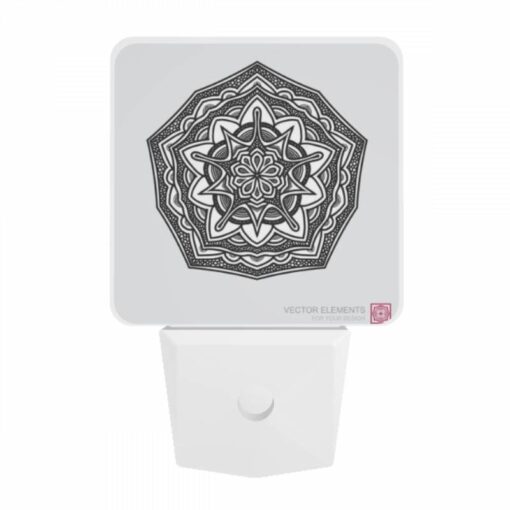 Night Light, A Black And White Drawing Of A Flower. -Nuas Diy Shop af67b4c9e217115d3ae880c95b9e70b92e103177
