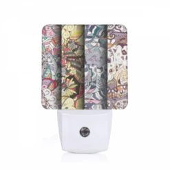 Night Light, Three Colorful And Intricate Designs Are Displayed Side By Side.