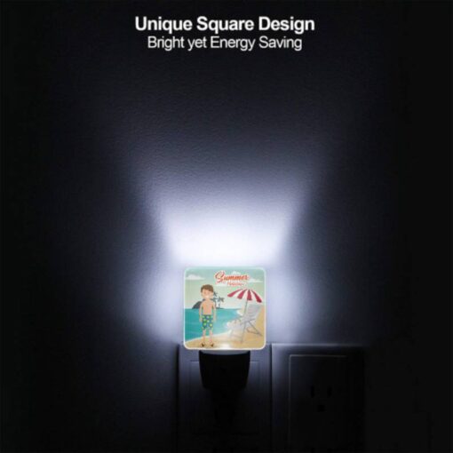 Night Light, A Boy Is Standing On A Beach In Front Of A Lounge Chair And An Umbrella. -Nuas Diy Shop b008ab746b573e39f5f4bfeebba9a13bf9775b16