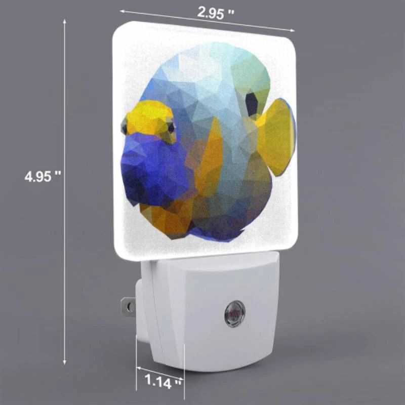 Night Light Set of 2, A blue and yellow fish with a black nose. Night Light Set Of 2, A Blue And Yellow Fish With A Black Nose. -Nuas Diy Shop b02891b9a7f0c067fafd14502989c57ba623a32f