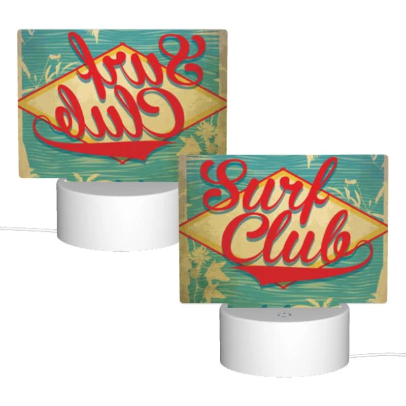 Rectangular Acrylic Night Light, A surf club logo with a palm tree and the words "California.". Rectangular Acrylic Night Light, A Surf Club Logo With A Palm Tree And The Words "California.". -Nuas Diy Shop b04332e4cd1d3ed31ded4eb3c7ced9138784fa80
