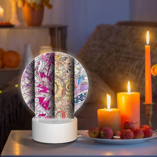 Round Acrylic Night Light, Three Colorful Artworks Are Displayed Side By Side. -Nuas Diy Shop b04d3c1881e31cd4efdd9c360012de6abf44c789
