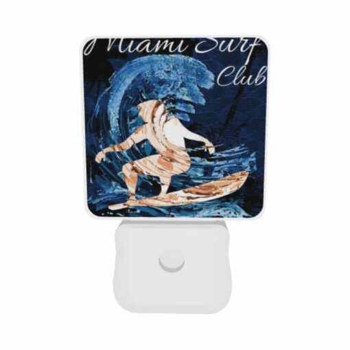 Night Light Set Of 2, A Surfer Is Riding A Wave On A Surfboard. -Nuas Diy Shop b0885f1cb4cd6b084d69fc182809e38a43470128