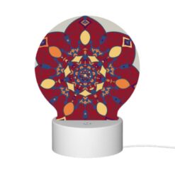 Round Acrylic Night Light, A Colorful Flower Design With A Yellow Center. -Nuas Diy Shop b0a2eeab628252e310eb984472150be2d623674e