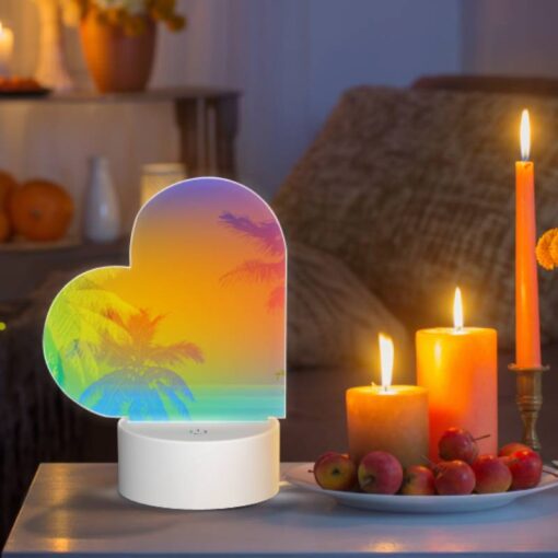 Love Acrylic Night Light, A Colorful Sunset With Palm Trees In The Background. -Nuas Diy Shop b15763099eb8e14f39508056279fb05011538979