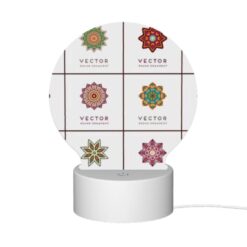 Round Acrylic Night Light, A Collection Of Colorful Geometric Shapes. -Nuas Diy Shop b179996cf8734d35f1c0dfc14a895a797c10de05