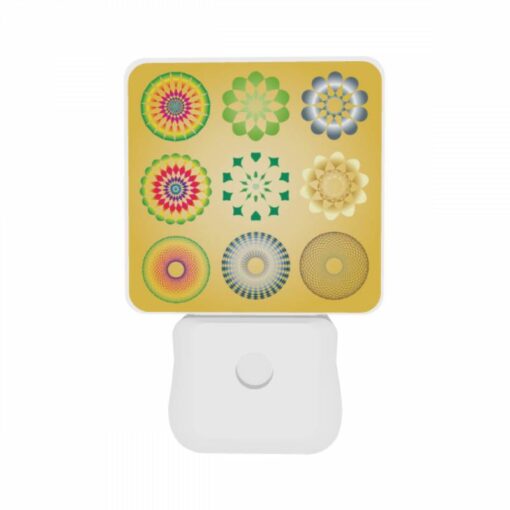 Night Light Set Of 2, A Collection Of Colorful Geometric Shapes. -Nuas Diy Shop b19f0711a9a982e864d41da2591464c561965632
