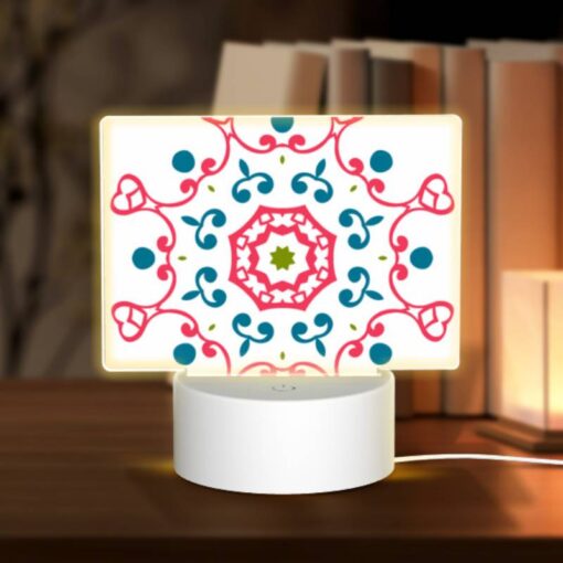 Rectangular Acrylic Night Light, A Colorful Heart-shaped Design With A Green Center. -Nuas Diy Shop b1b1f82a2a5125dbb8c9c042943ec38d8503c33f