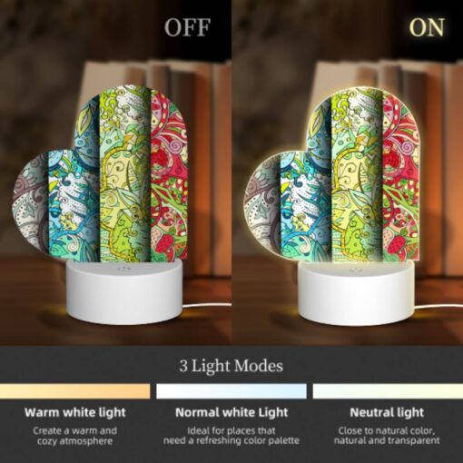 Love Acrylic Night Light, Three Colorful Designs Of Flowers Are Displayed On A Wall. -Nuas Diy Shop b1c3be9a2ea5f21fa366f4c4458ce91cad9d0ca9